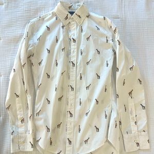 Bonobos slim fit XS long sleeve giraffe button down